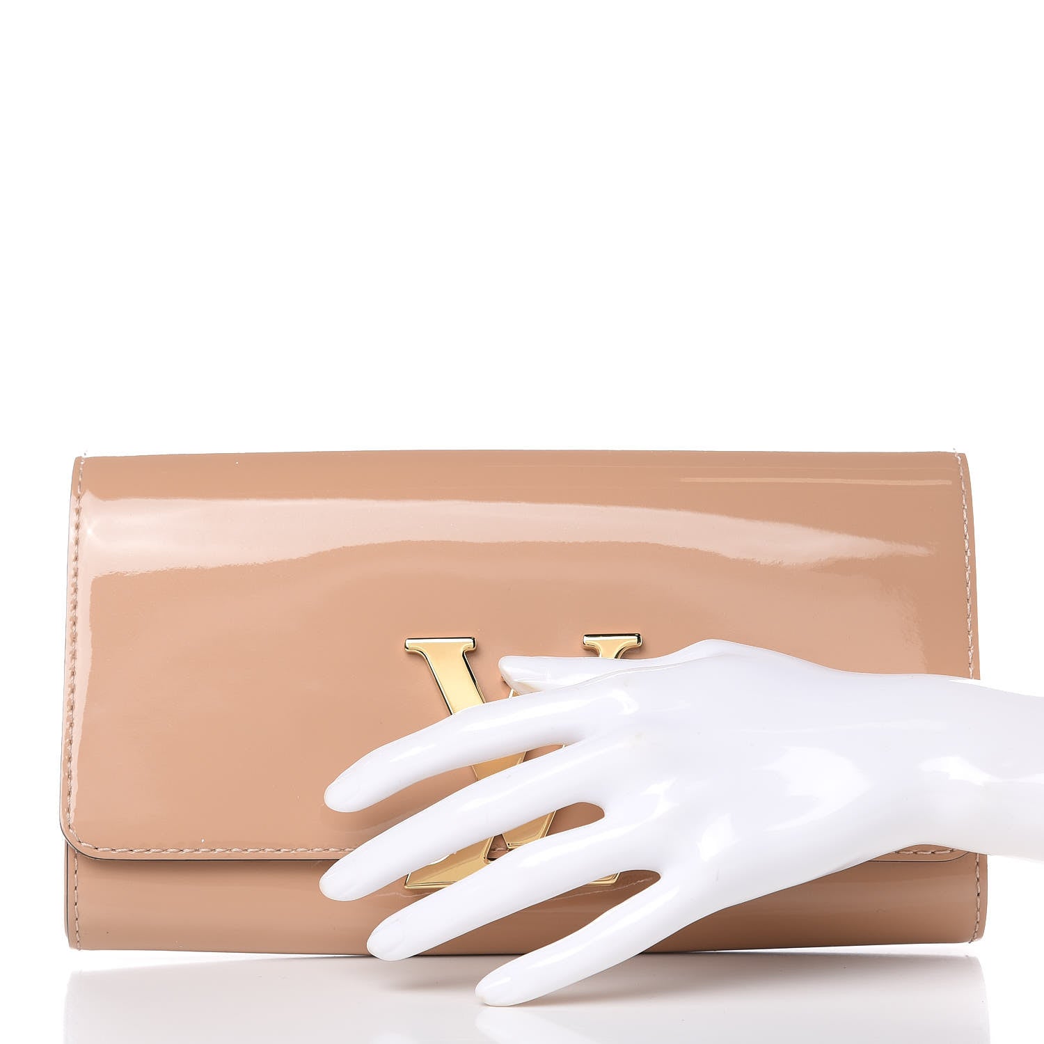 Louis Vuitton Patent Louise Clutch Nude 2 of 7