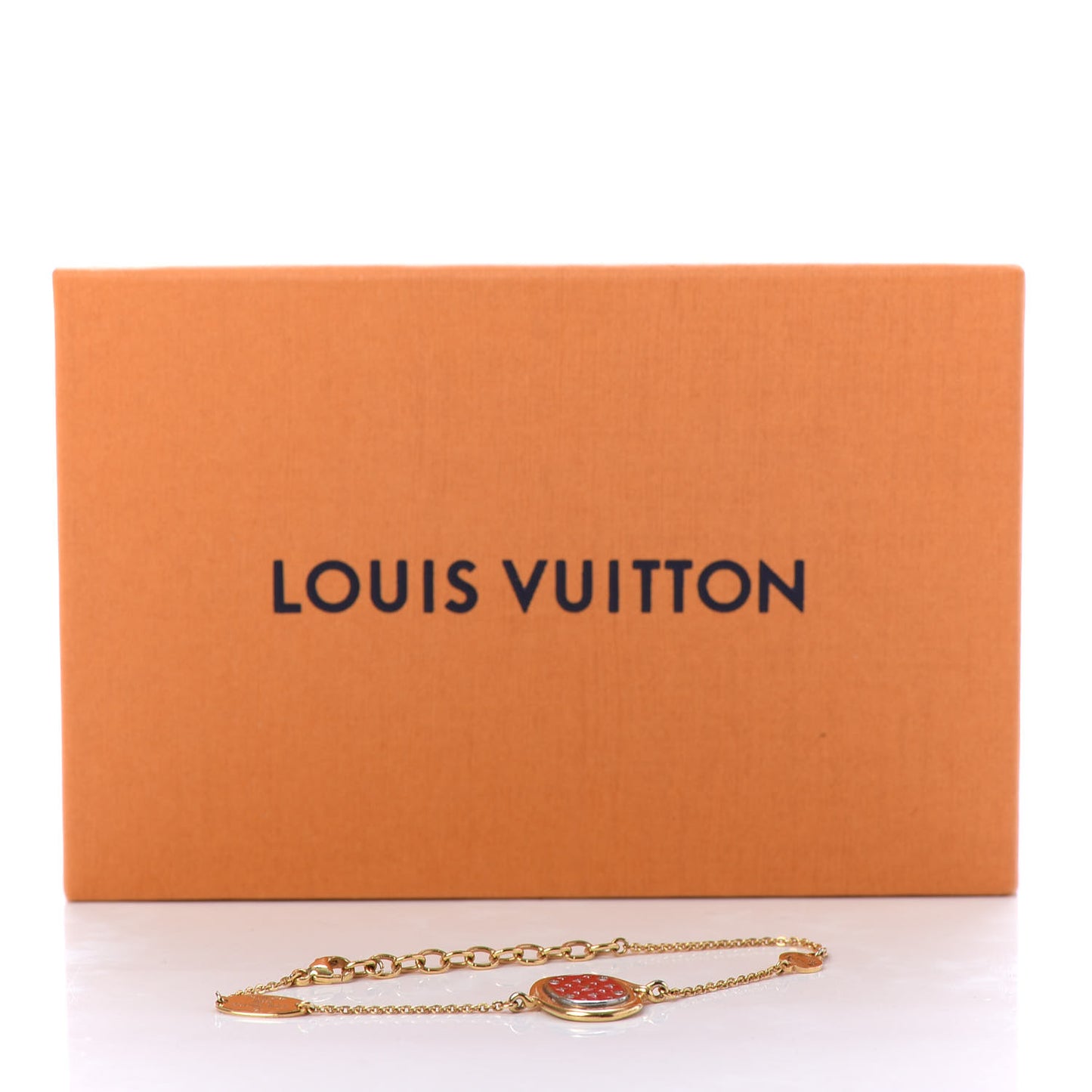 Swarovski Crystal Lady Lucky Damier Supple Bracelet Gold