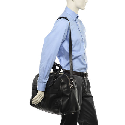 Gucci Pebbled Calfskin Soho Carry On Duffle Black 2 of 7