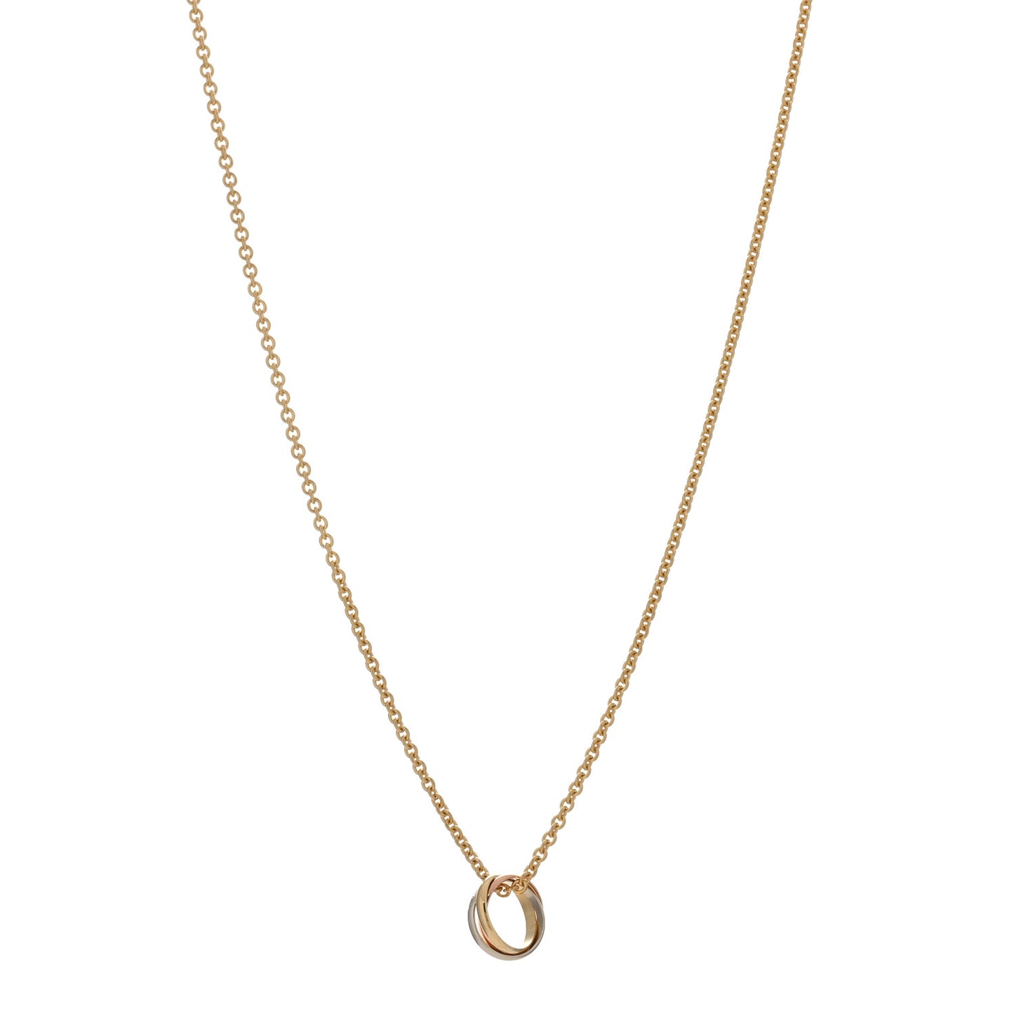 18K Pink Yellow White Gold Baby Trinity Pendant Necklace