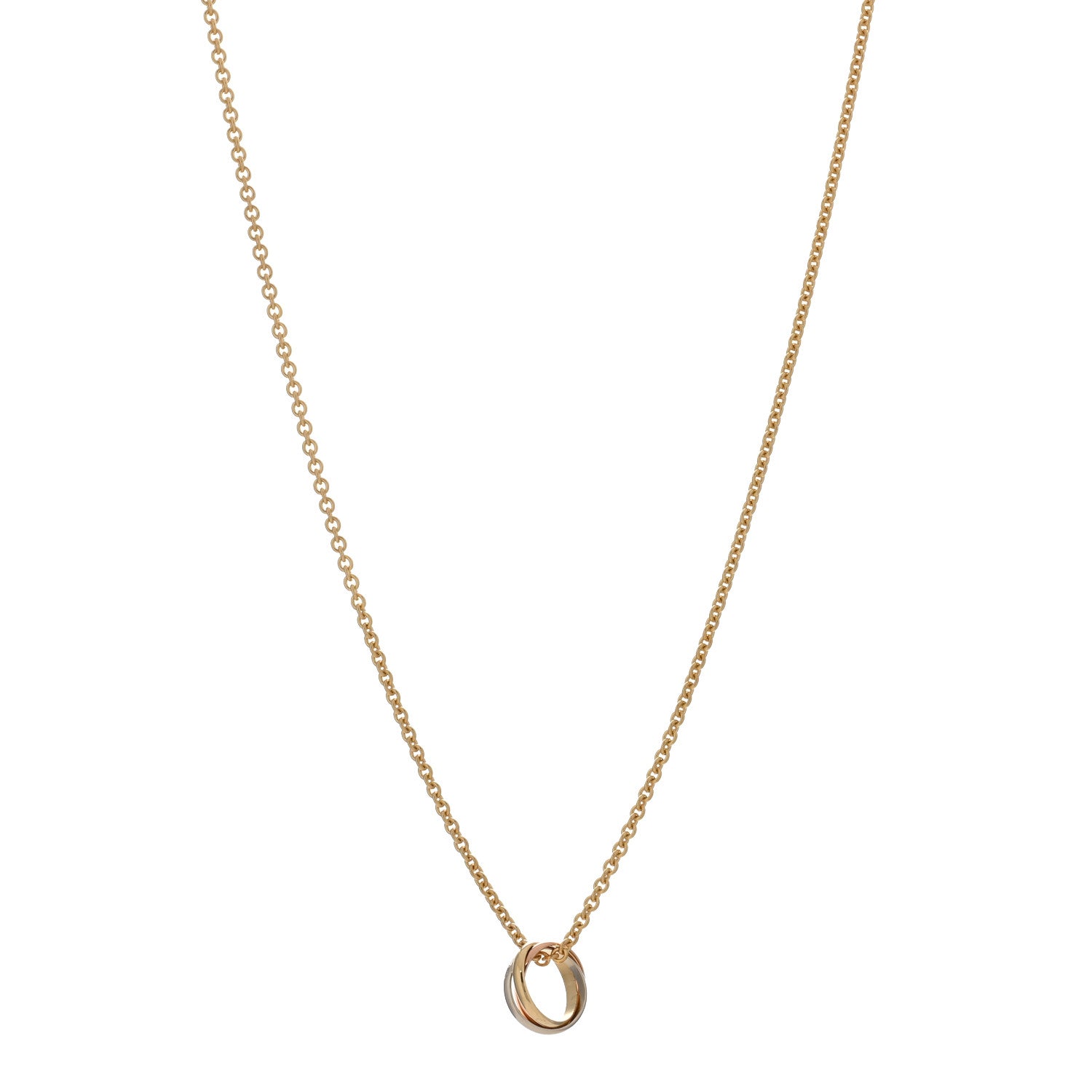Cartier 18K Pink Yellow White Gold Baby Trinity Pendant Necklace 1 of 3