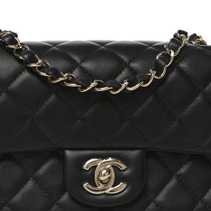 Chanel Lambskin Quilted Mini Rectangular Flap Black 8 of 11