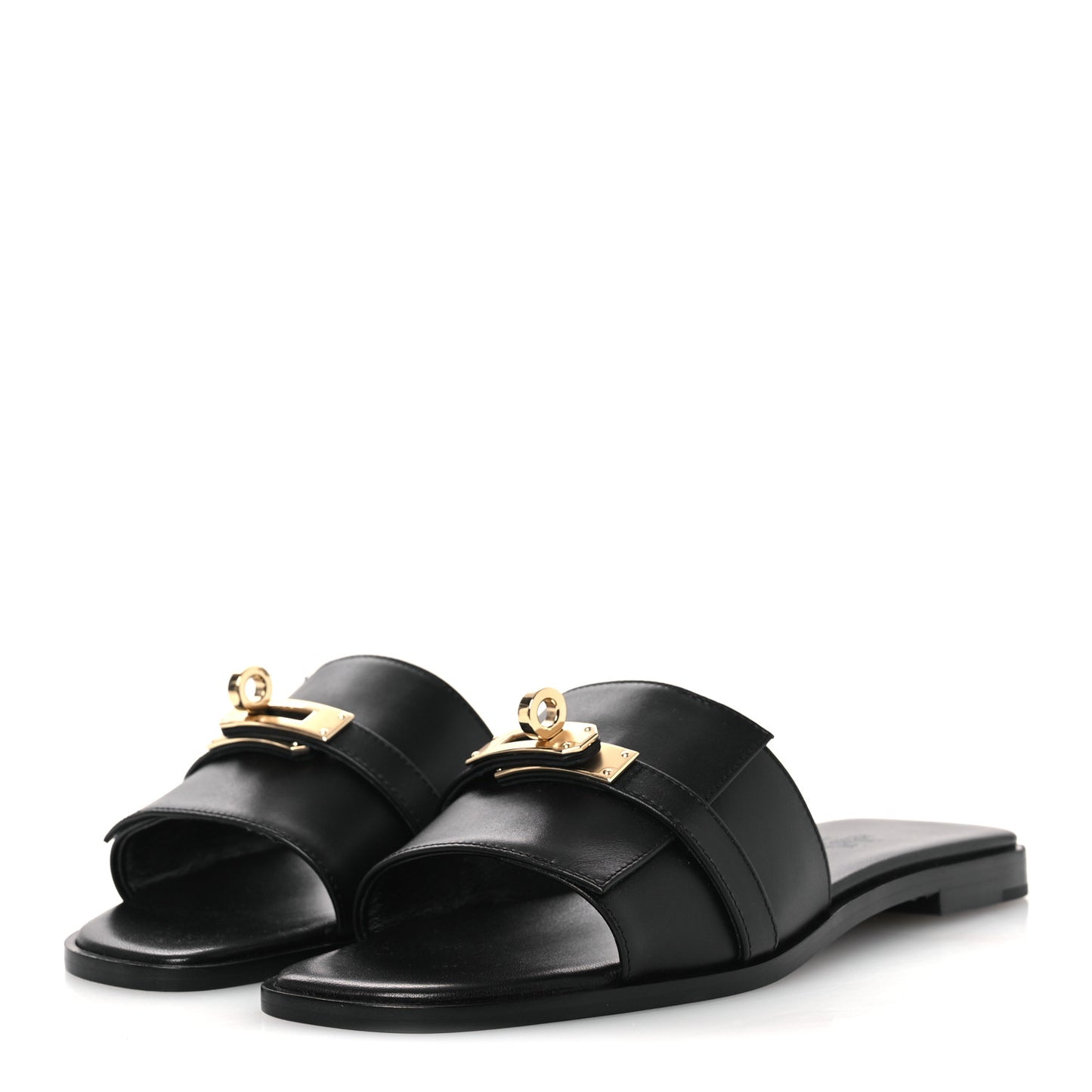 Calfskin Giulia Sandals 36 Black