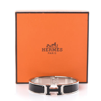 Hermes Enamel Narrow Clic Clac H Bracelet PM Black 5 of 5