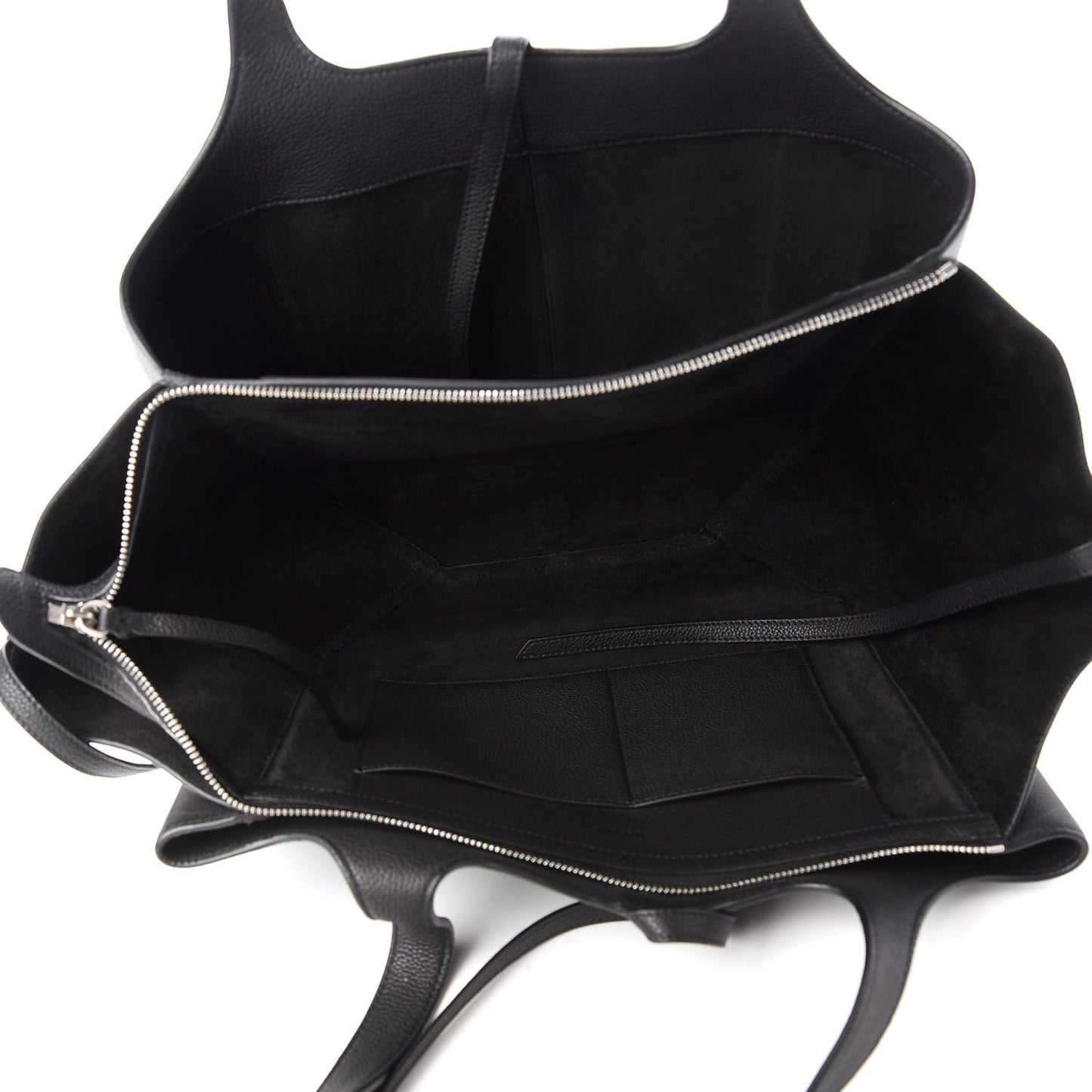 Baby Grained Calfskin Small Tri-Fold Bag Black