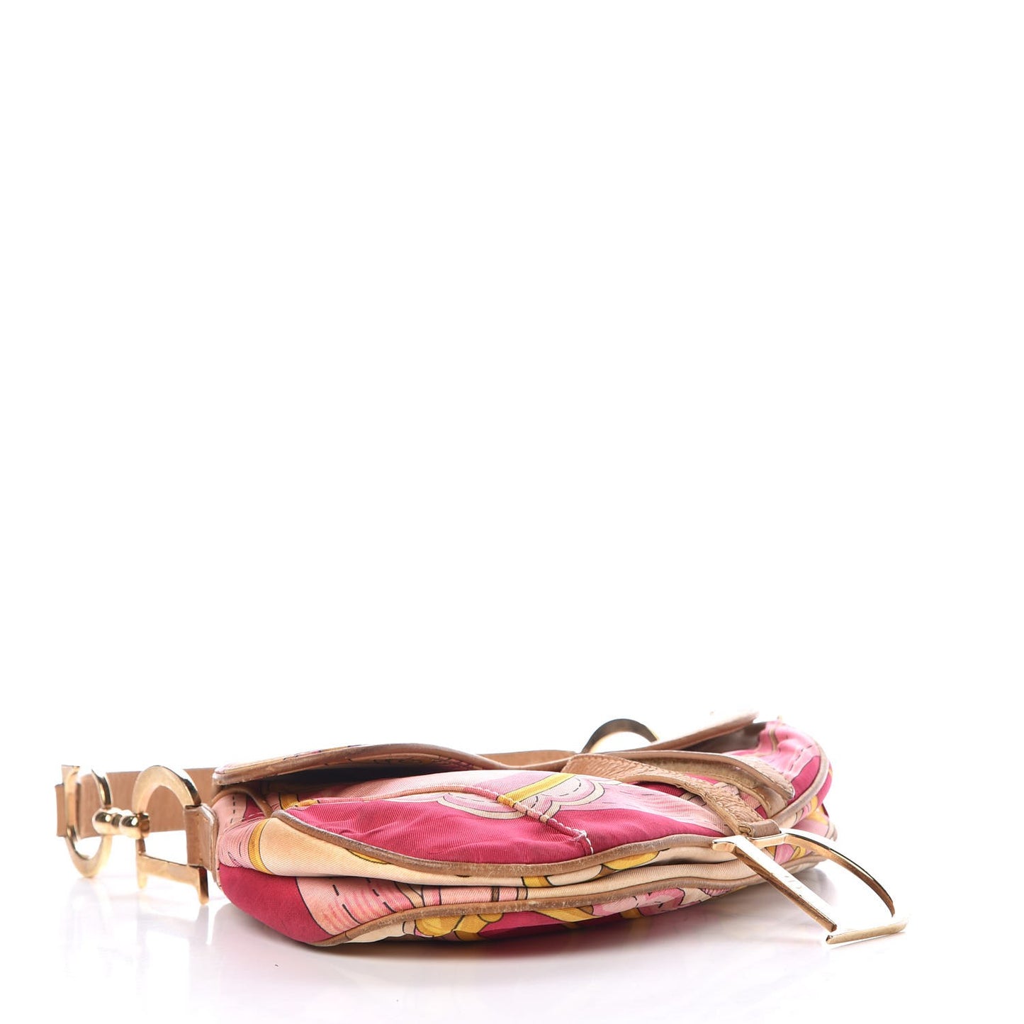 Satin Print Saddle Bag Multicolor