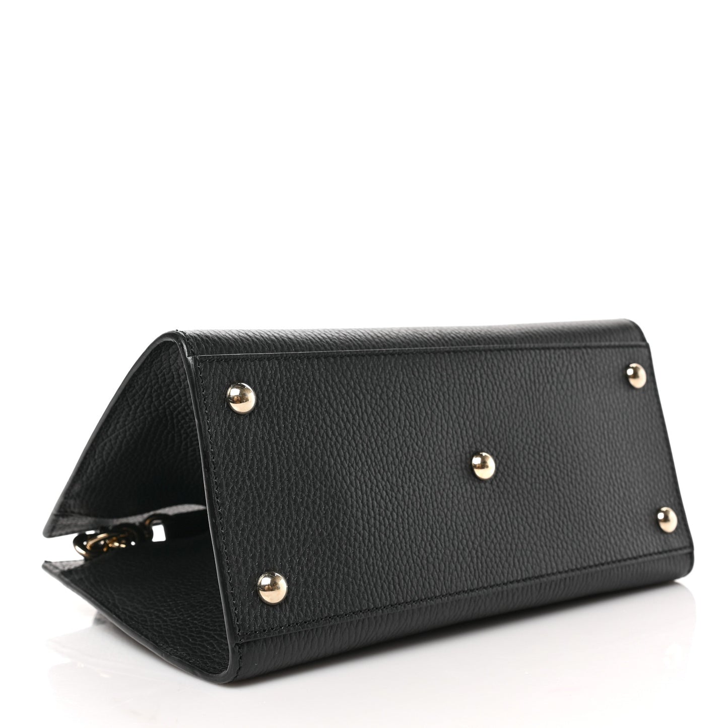 Dollar Calfskin Medium Soho Top Handle Satchel Black