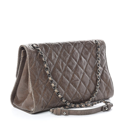 Chanel Crumpled Grained Calfskin Jumbo CC Crave Flap Beige 3 of 9