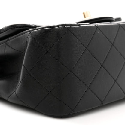Chanel Lambskin Quilted Mini Square Flap Black 9 of 12