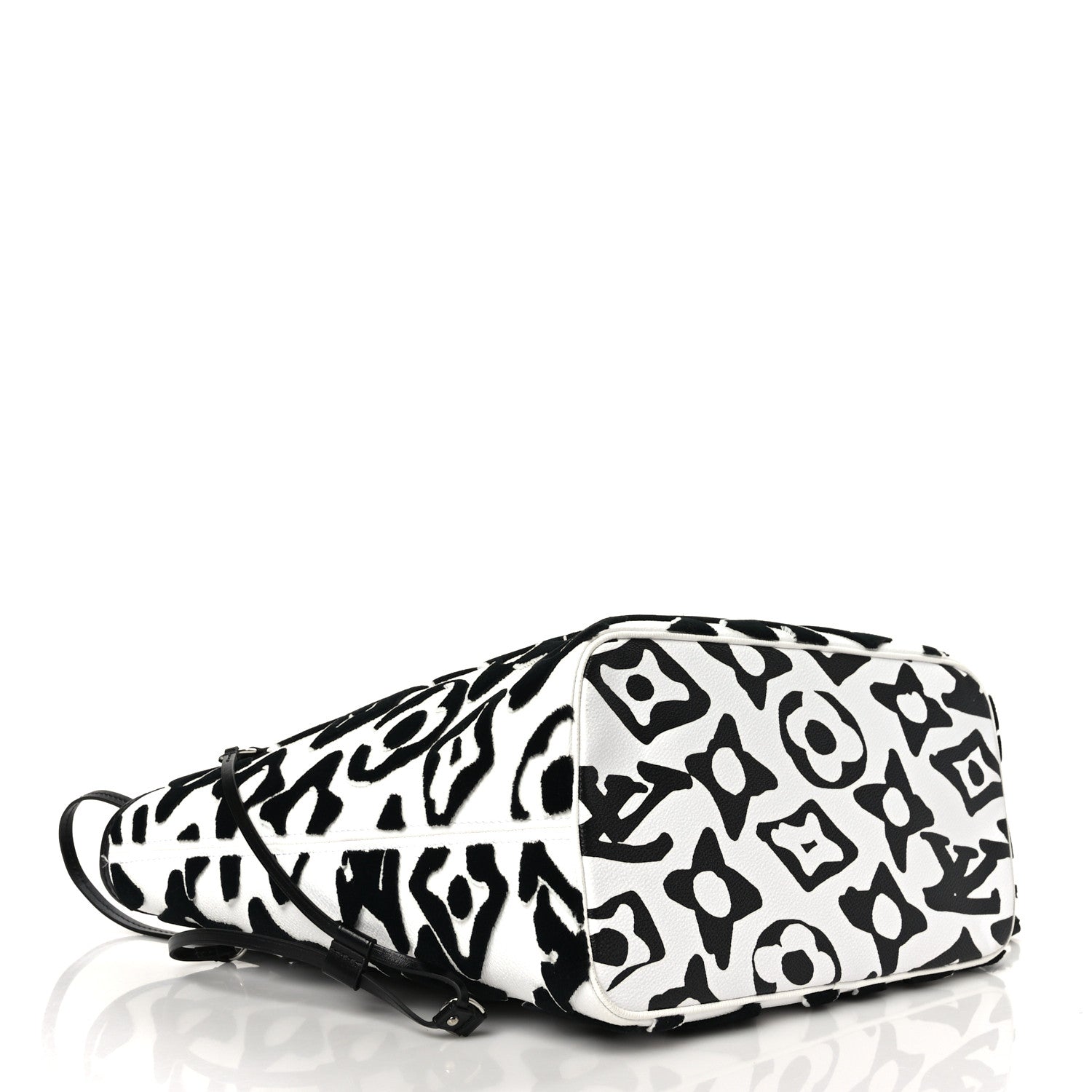 Louis Vuitton X UF Tufted Monogram Neverfull MM Black White 5 of 9