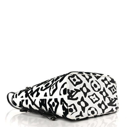 Louis Vuitton X UF Tufted Monogram Neverfull MM Black White 5 of 9