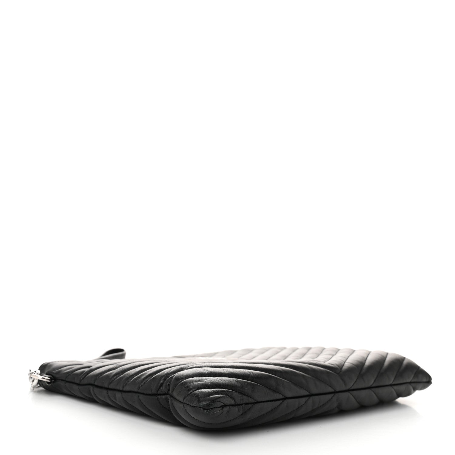 Saint Laurent Calfskin Matelasse Monogram Cassandre Tablet Pouch Black 4 of 10