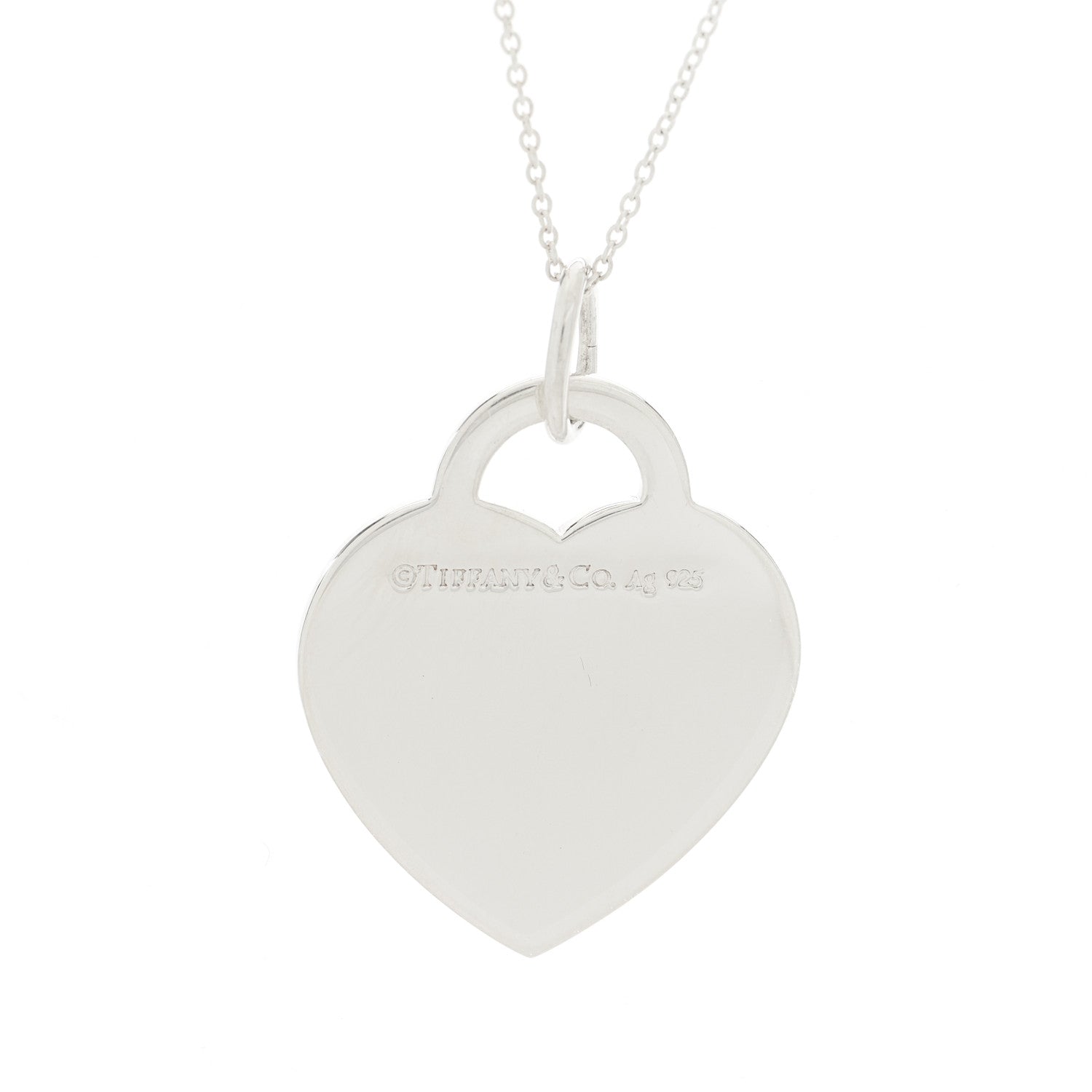 Tiffany Sterling Silver Enamel LOVE YOU Heart Pendant Necklace Blue 6 of 6