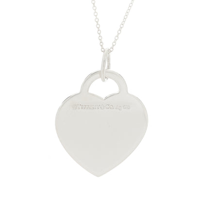 Tiffany Sterling Silver Enamel LOVE YOU Heart Pendant Necklace Blue 6 of 6