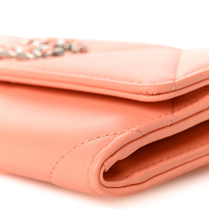 Chanel Lambskin Quilted Chanel 19 Flap Wallet Orange 10 of 10