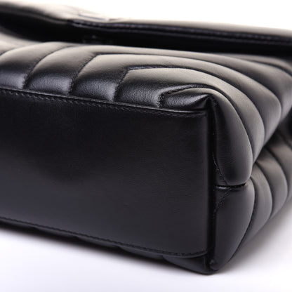 Saint Laurent Calfskin Y Quilted Monogram Small Loulou Chain Satchel Black 7 of 16