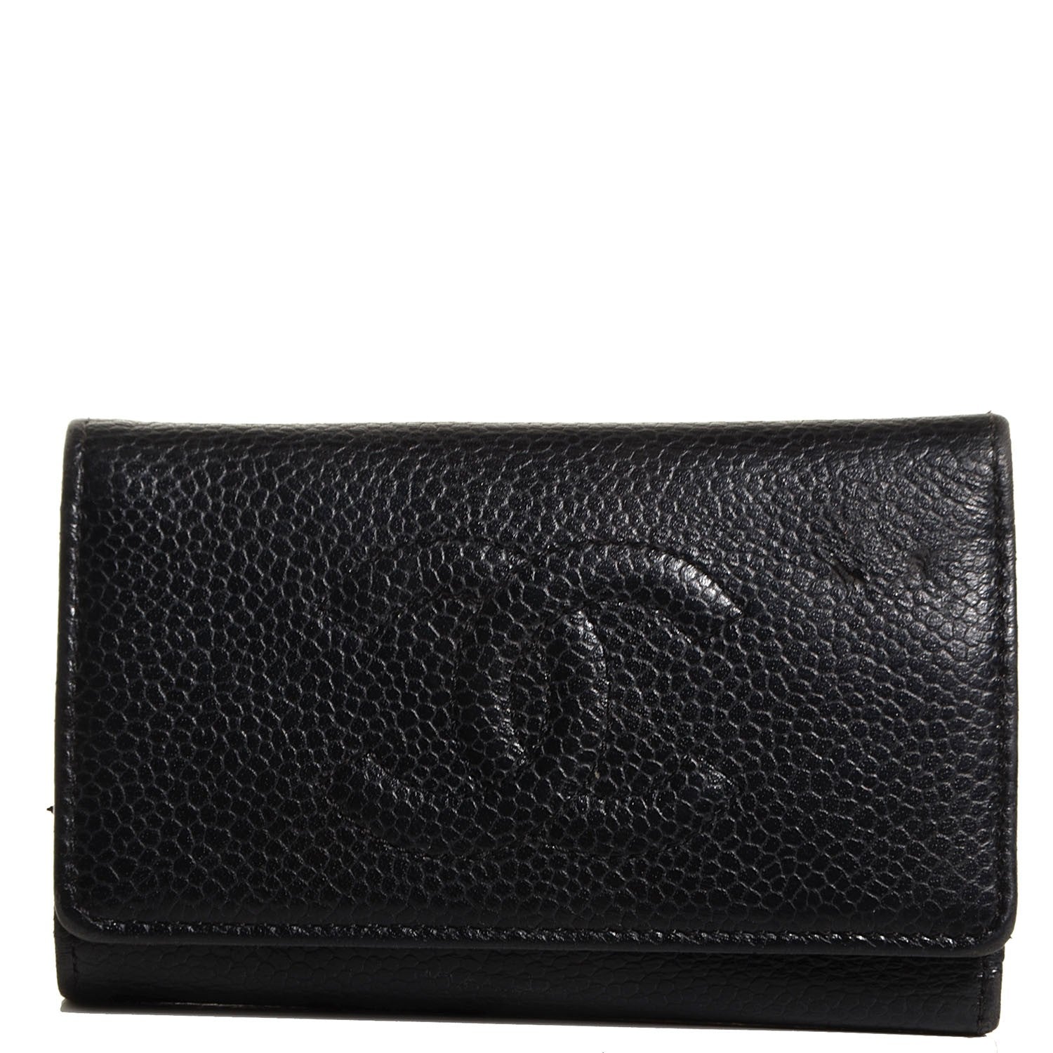 Chanel Caviar Timeless CC 6 Key Holder Case Black 1 of 9