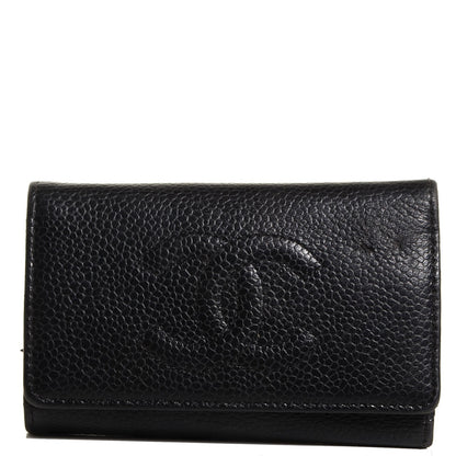 Chanel Caviar Timeless CC 6 Key Holder Case Black 1 of 9