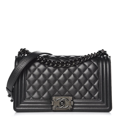 Chanel Caviar Quilted Medium Boy Flap So Black 1 of 7