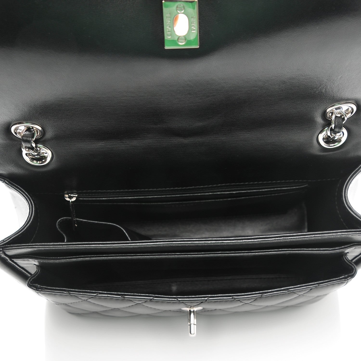 Chanel Lambskin Quilted Large Geometric Flap Black 5 of 7