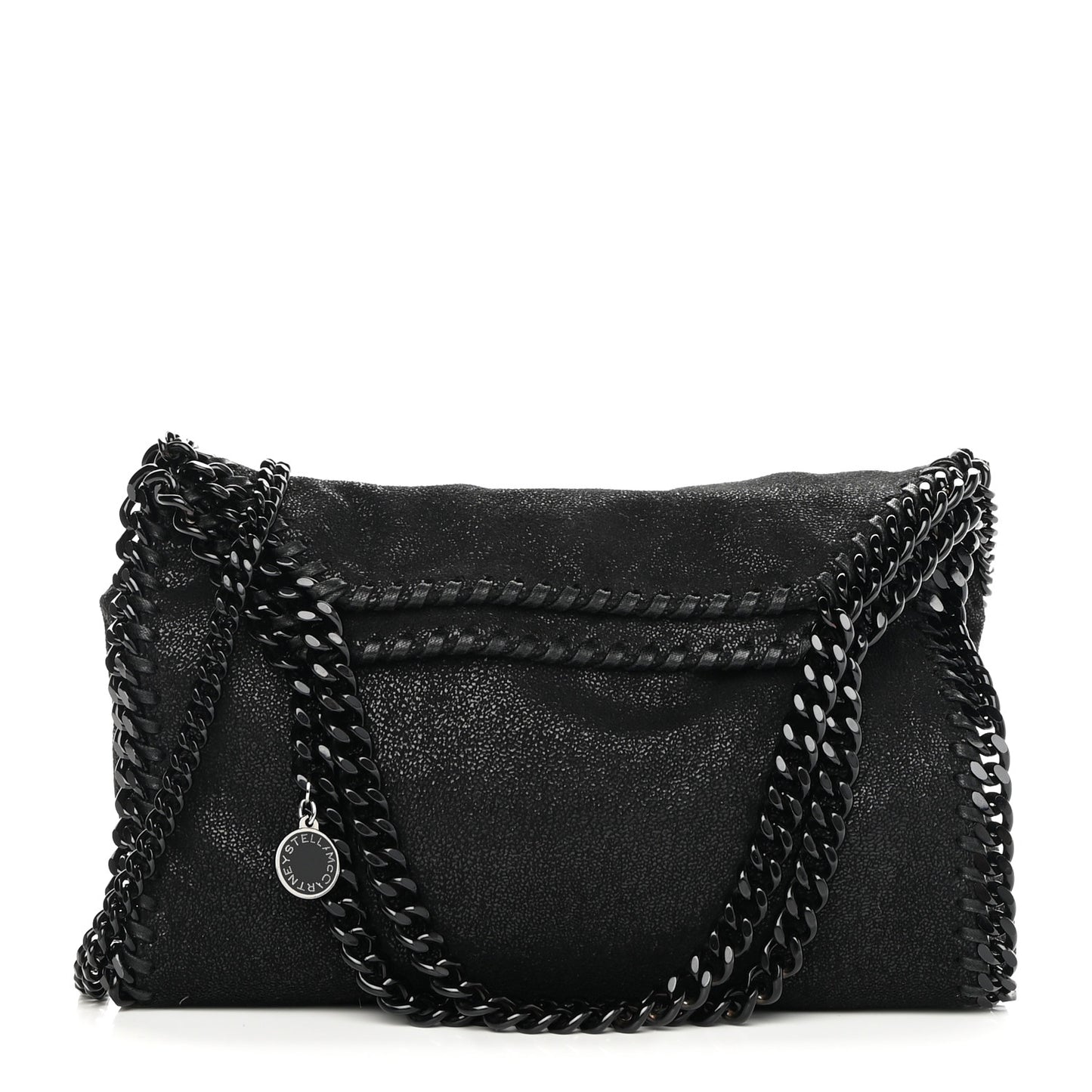 Shaggy Deer Mini Falabella Fold Over Tote Black