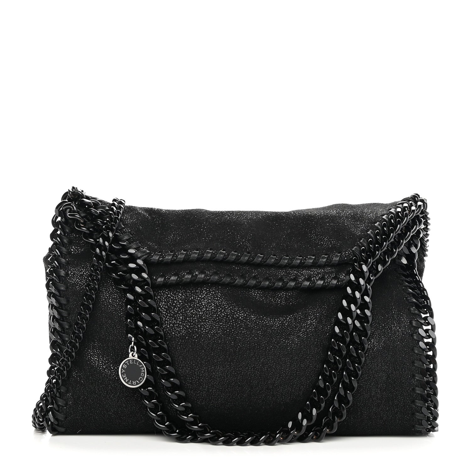 Stella McCartney Shaggy Deer Mini Falabella Fold Over Tote Black 1 of 11