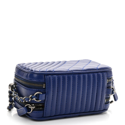 Chanel Lambskin Quilted Mini Coco Boy Camera Bag Blue 4 of 11