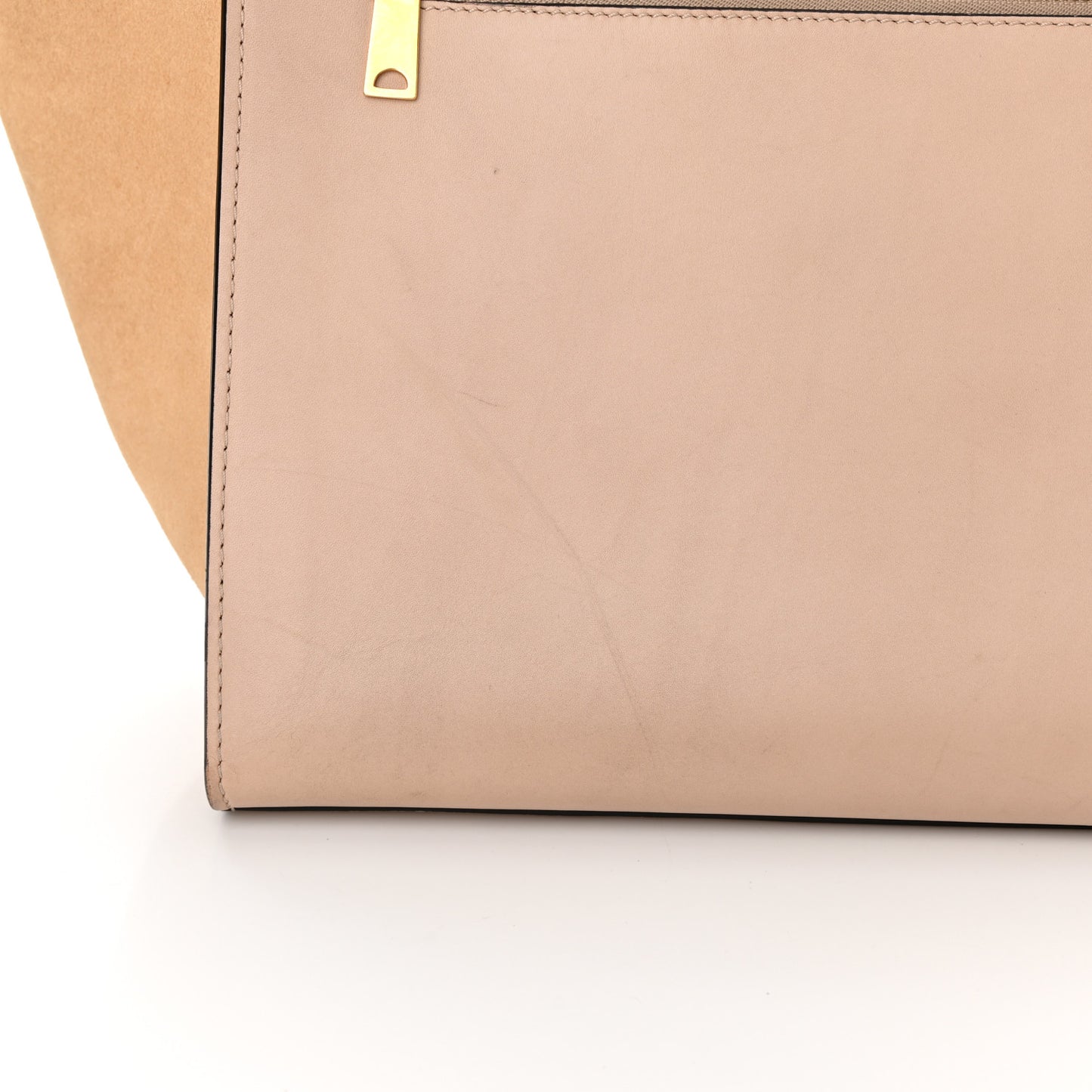 Smooth Calfskin Suede Medium Trapeze Dune