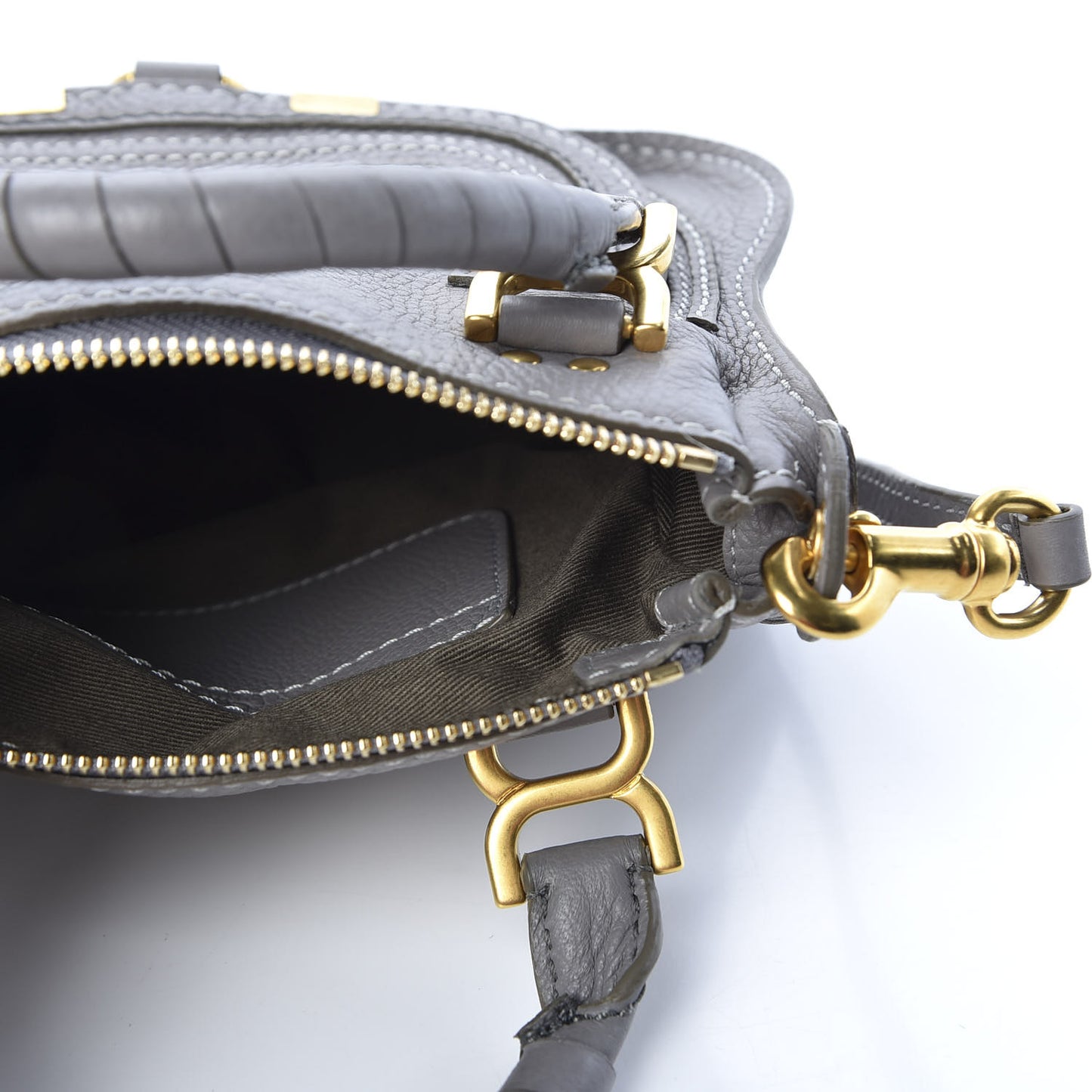 Calfskin Mini Marcie Satchel Cashmere Grey