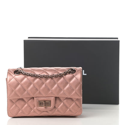 Chanel Metallic Grained Calfskin Quilted 2.55 Reissue Mini Flap Copper Pink 12 of 12