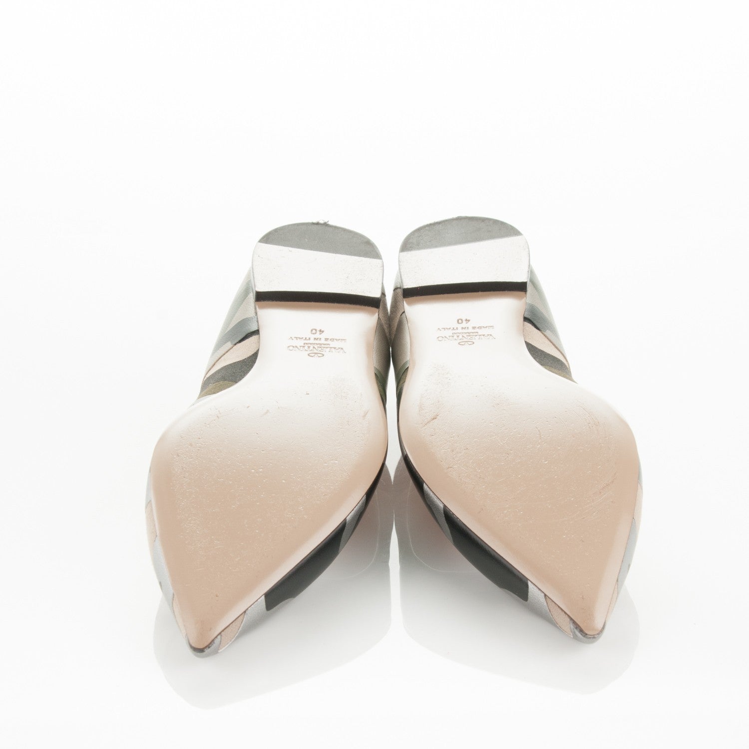 Valentino Garavani Nappa Canvas Camouflage Rockstud Ballet Flats 40 Safari 5 of 6