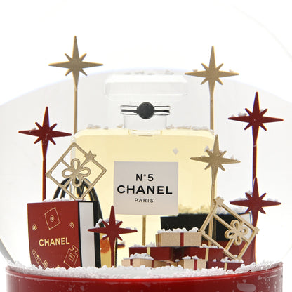 Chanel Glass N°5 Perfume Bottle Snow Globe Red 6 of 6