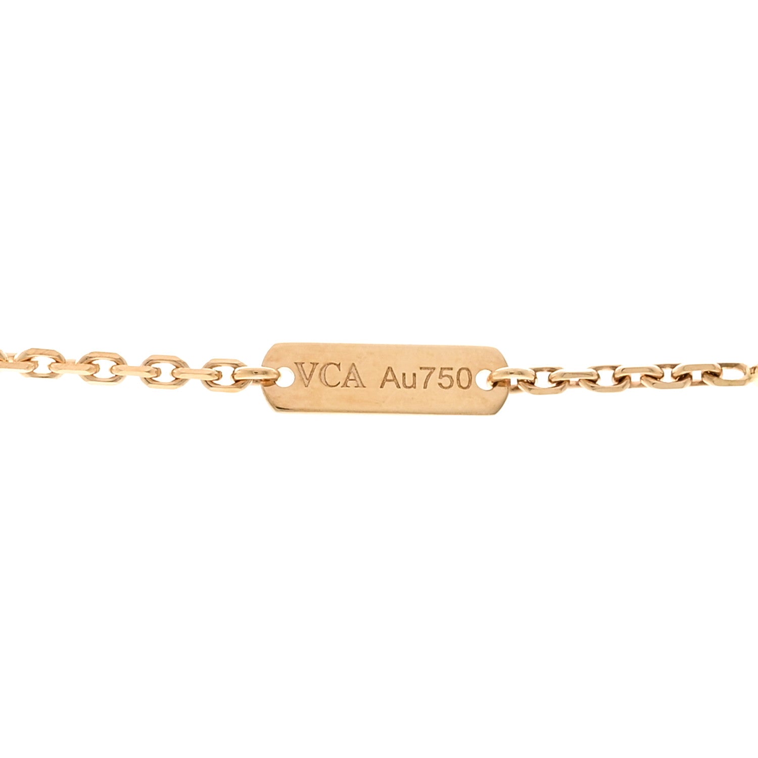 Van Cleef & Arpels 18K Yellow Gold Guilloche Vintage Alhambra Pendant Necklace 5 of 6