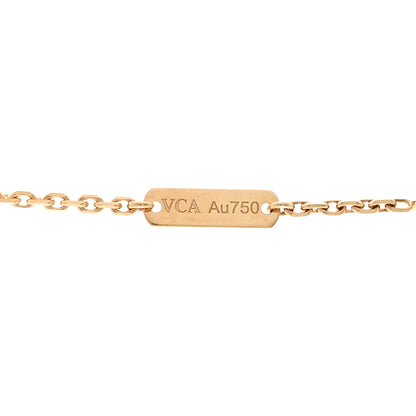 Van Cleef & Arpels 18K Yellow Gold Guilloche Vintage Alhambra Pendant Necklace 5 of 6