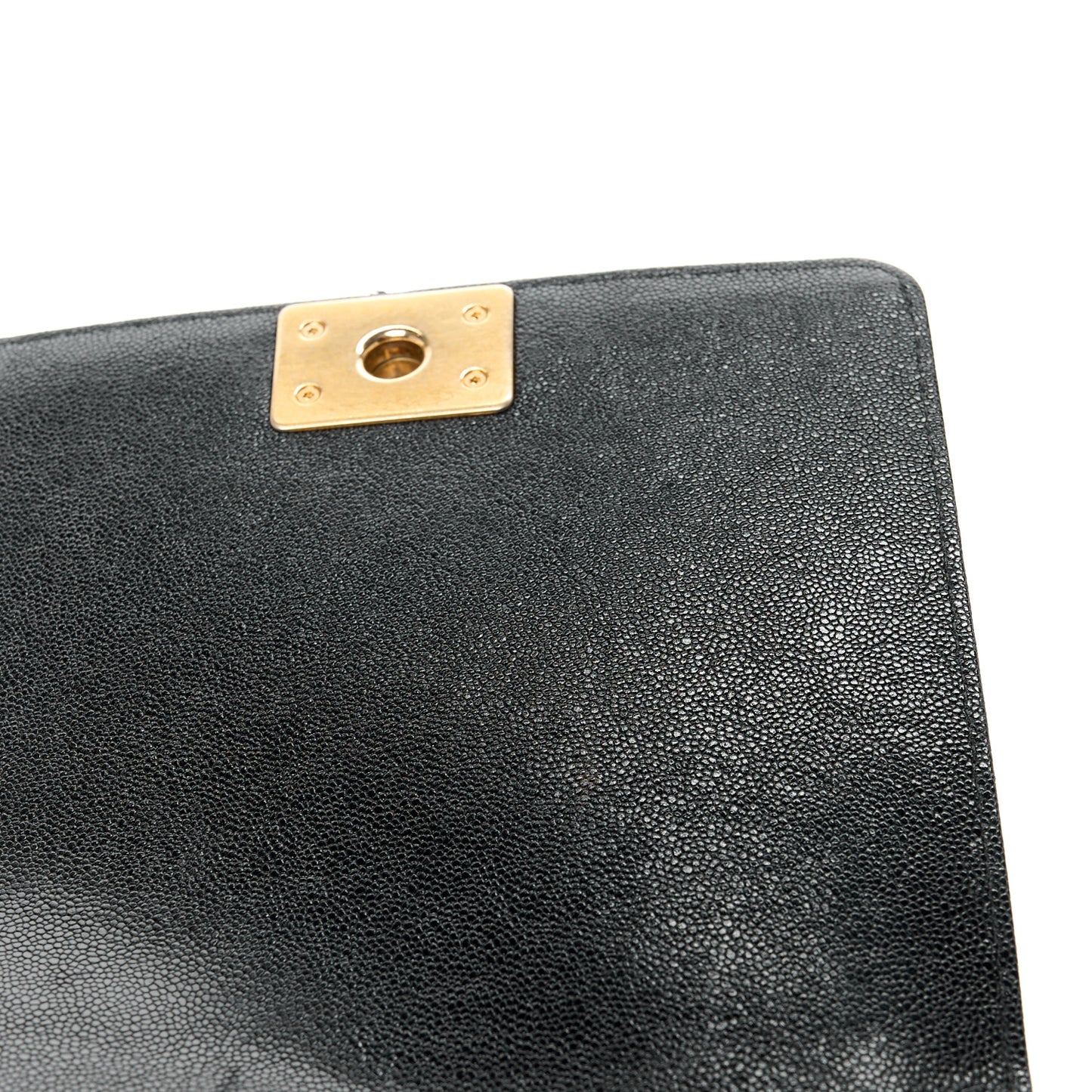 Caviar Quilted North South Boy Flap Black