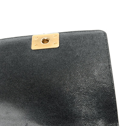 Chanel Caviar Quilted North South Boy Flap Black 11 of 12