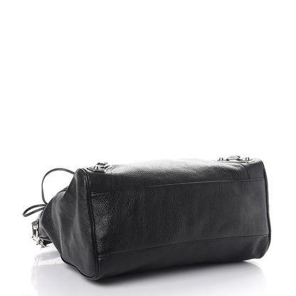 Balenciaga Chevre Silver Metallic Edge Hardware Velo Black 4 of 7
