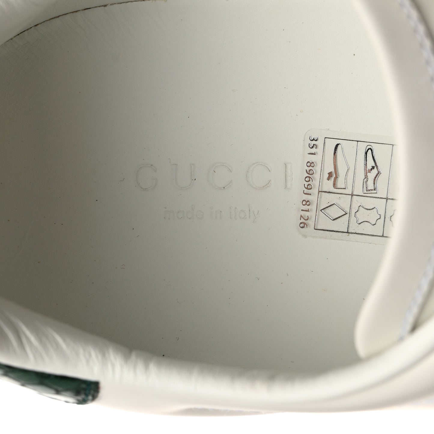 Calfskin Ayers Bee Embroidered Womens Ace Sneakers 41 White Green