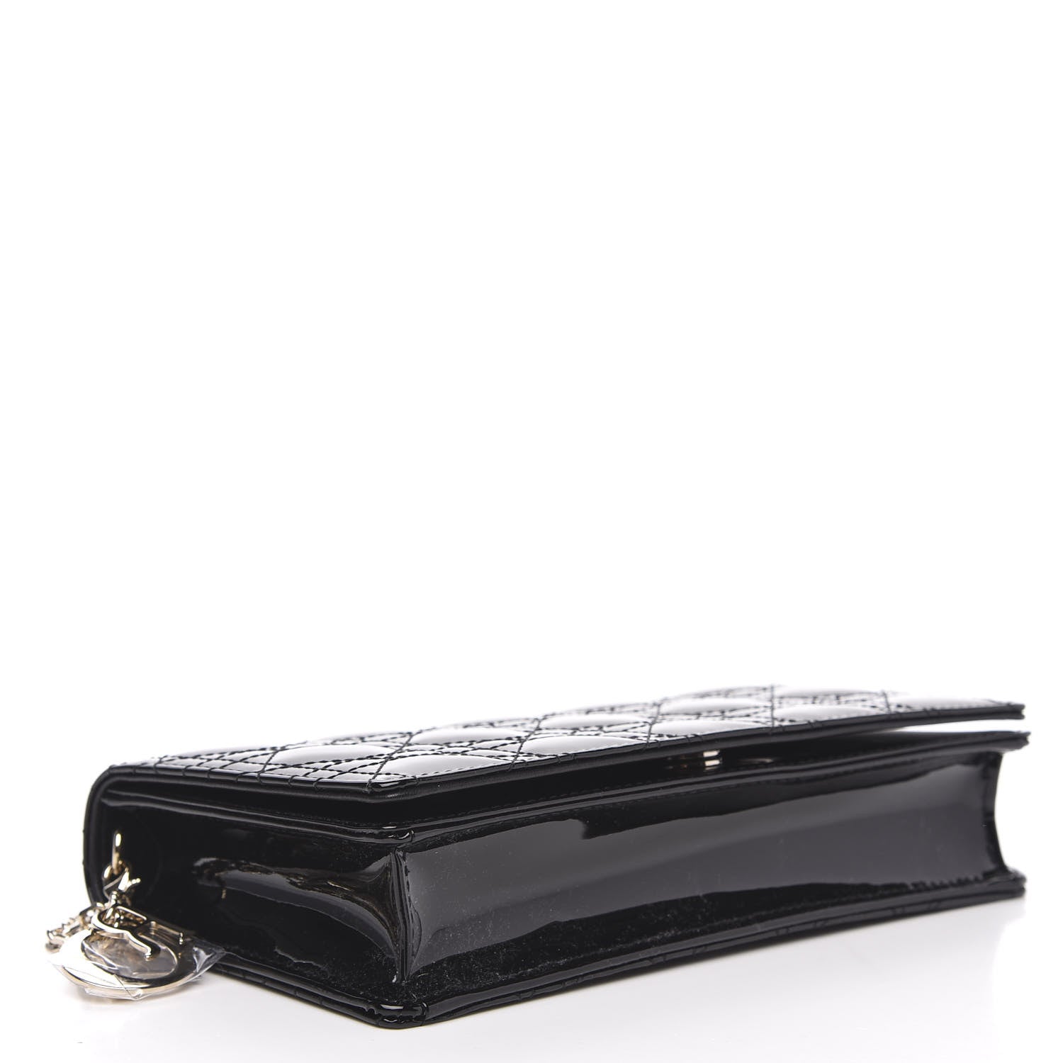 Christian Dior Patent Cannage Lady Dior Clutch Black 4 of 11