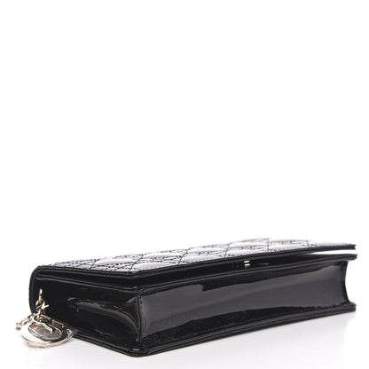 Christian Dior Patent Cannage Lady Dior Clutch Black 4 of 11