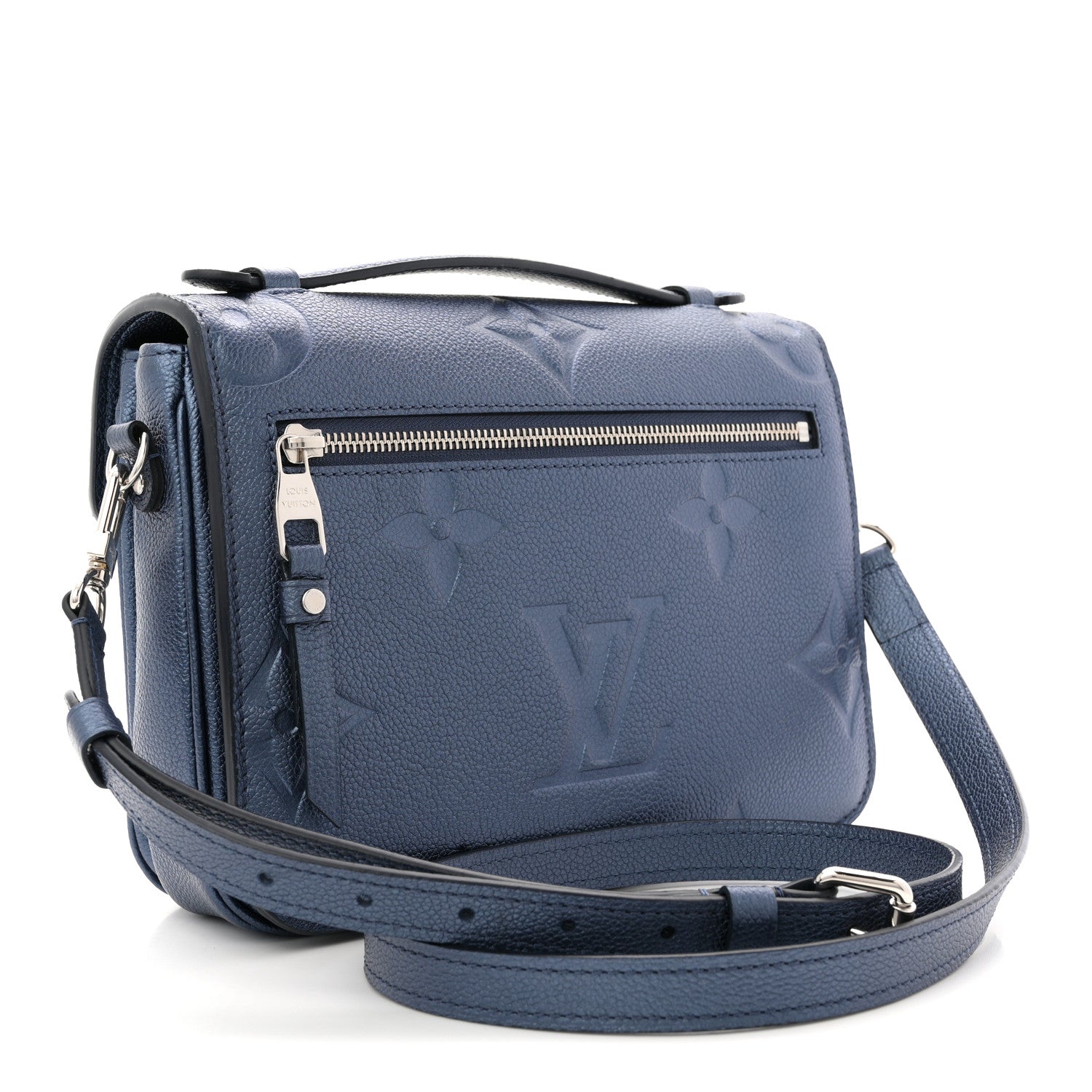 Louis Vuitton Metallic Empreinte Monogram Giant Pochette Metis Navy Nacre 4 of 17