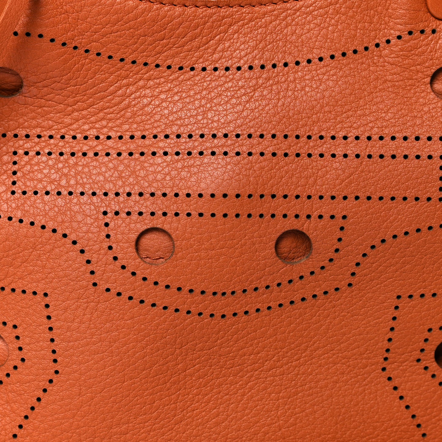 Veau Grana Perforated Blackout Hardware Mini City Marron Caramel