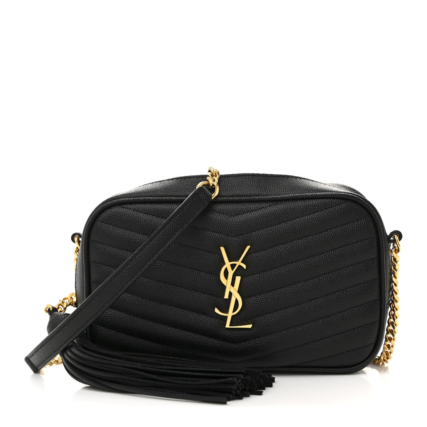 Grain De Poudre Matelasse Monogram Mini Lou Camera Bag Black