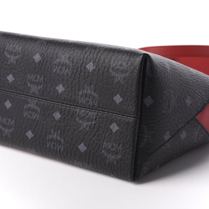 MCM Visetos Medium Klara Hobo Red Black 7 of 10