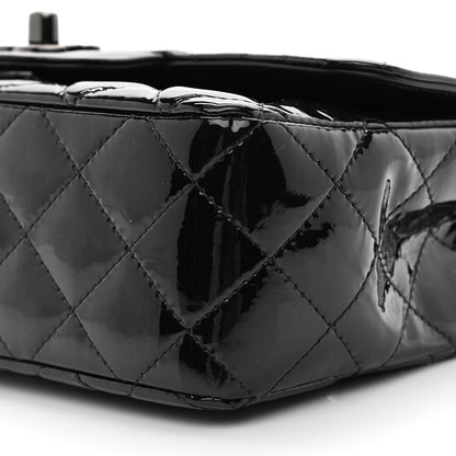 Chanel Patent Calfskin Quilted Mini Rectangular Flap So Black 10 of 10