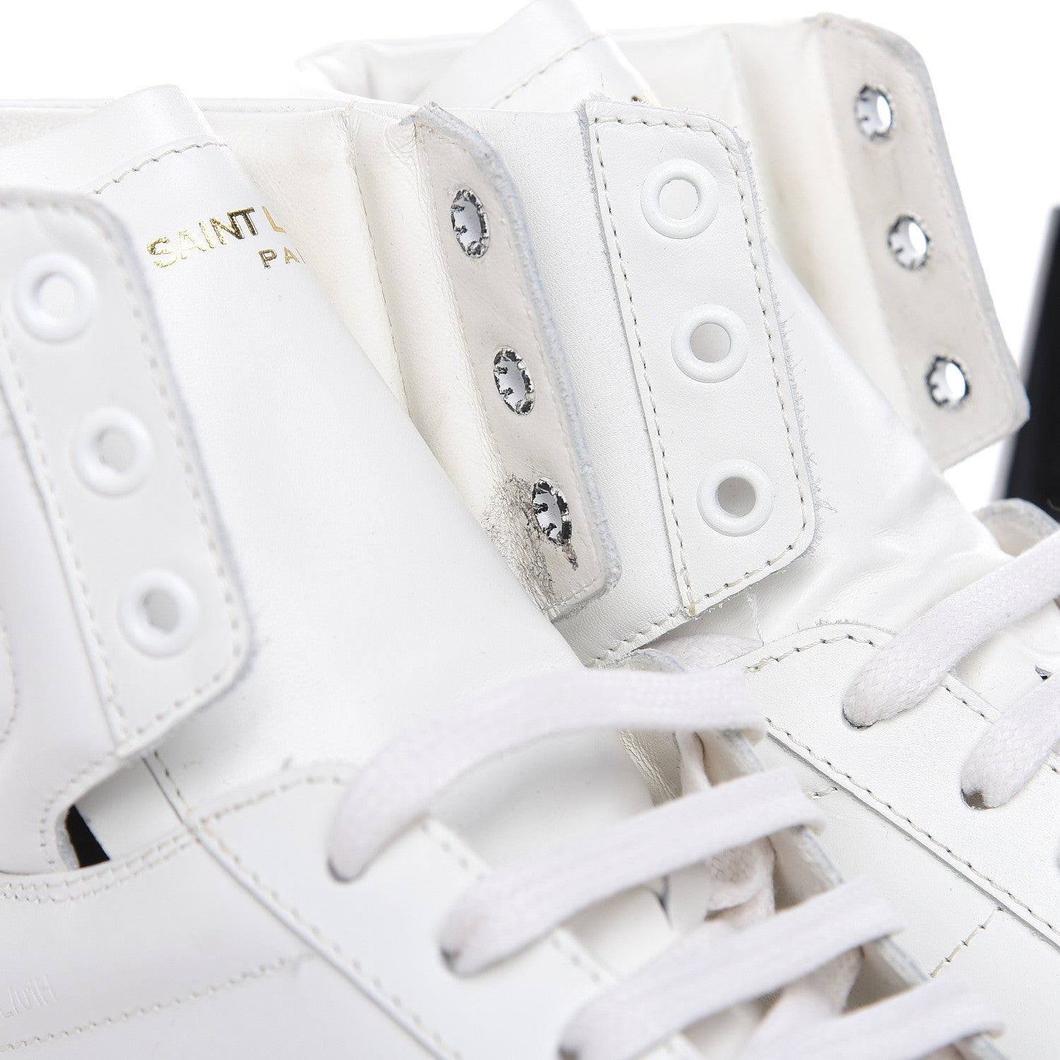 Saint Laurent Calfskin Womens Court Classic SL/01H High Top Sneakers 41 White 12 of 12