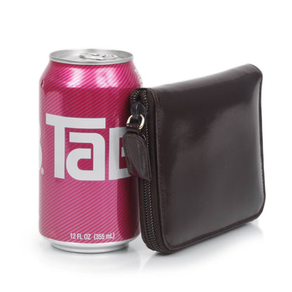 Prada Spazzolato Compact Zip Wallet Dark Brown 2 of 10