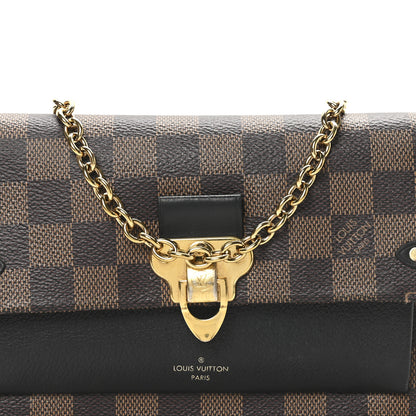 Louis Vuitton Damier Ebene Vavin Chain Wallet Black 7 of 10