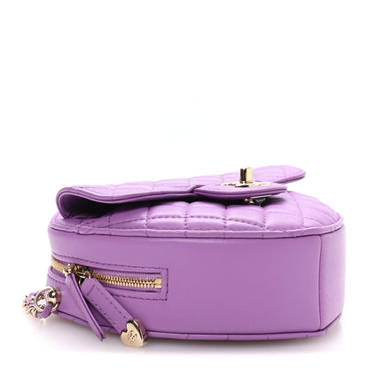 Chanel Lambskin Quilted CC In Love Heart Bag Purple 3 of 10