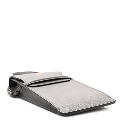 Celine Grained Calfskin Phone Pouch With Flap Grey 4 of 10